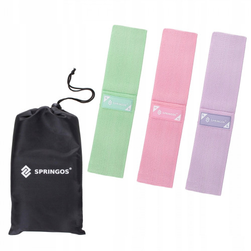 Резинка для фитнеса  Springos Hip Band 3 шт FA0116 - фото №4